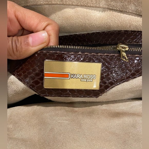 Kara Ross Snakeskin Shoulder Bag - Picture 10 of 13